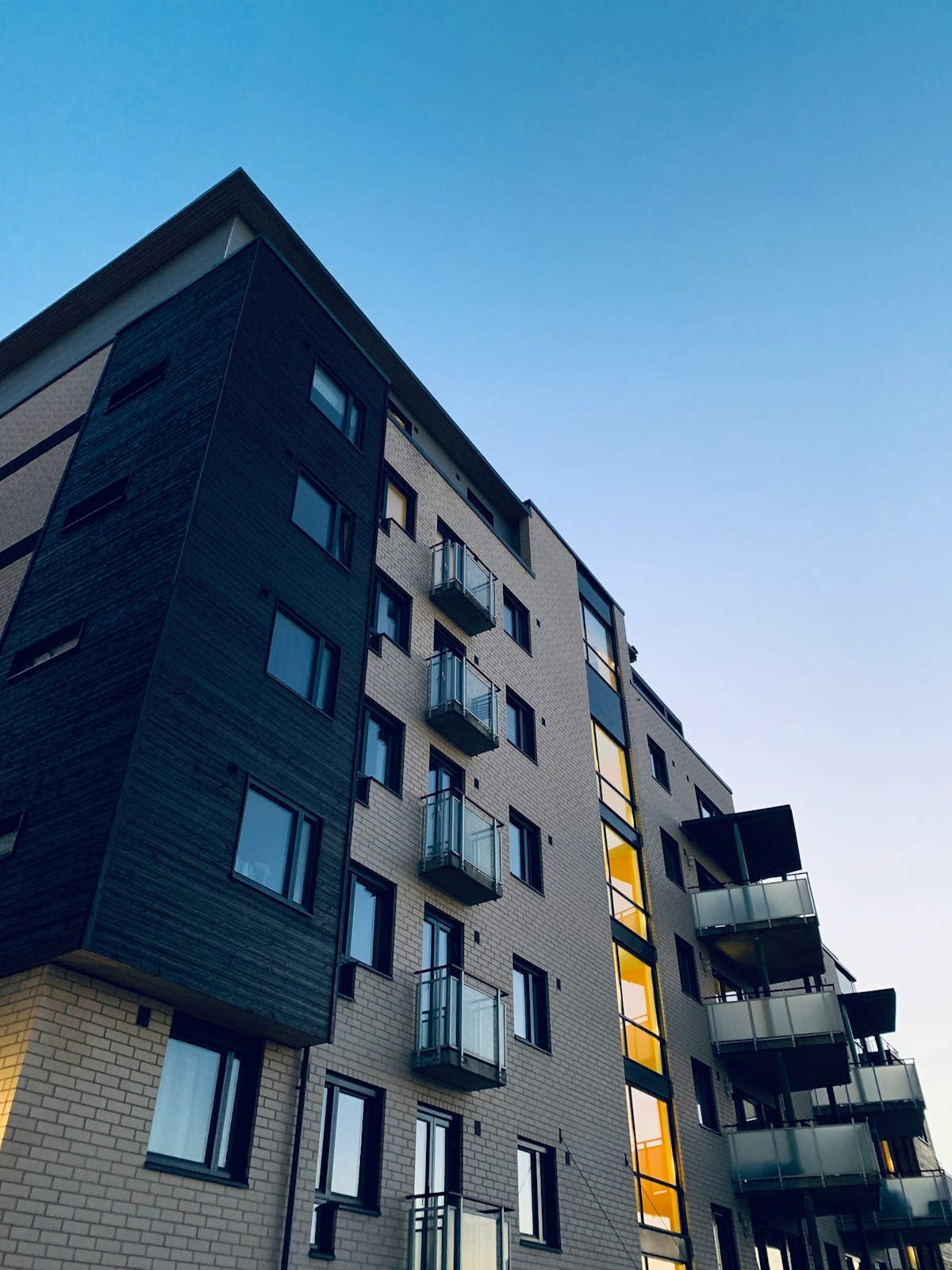 Facade of a modern residential building