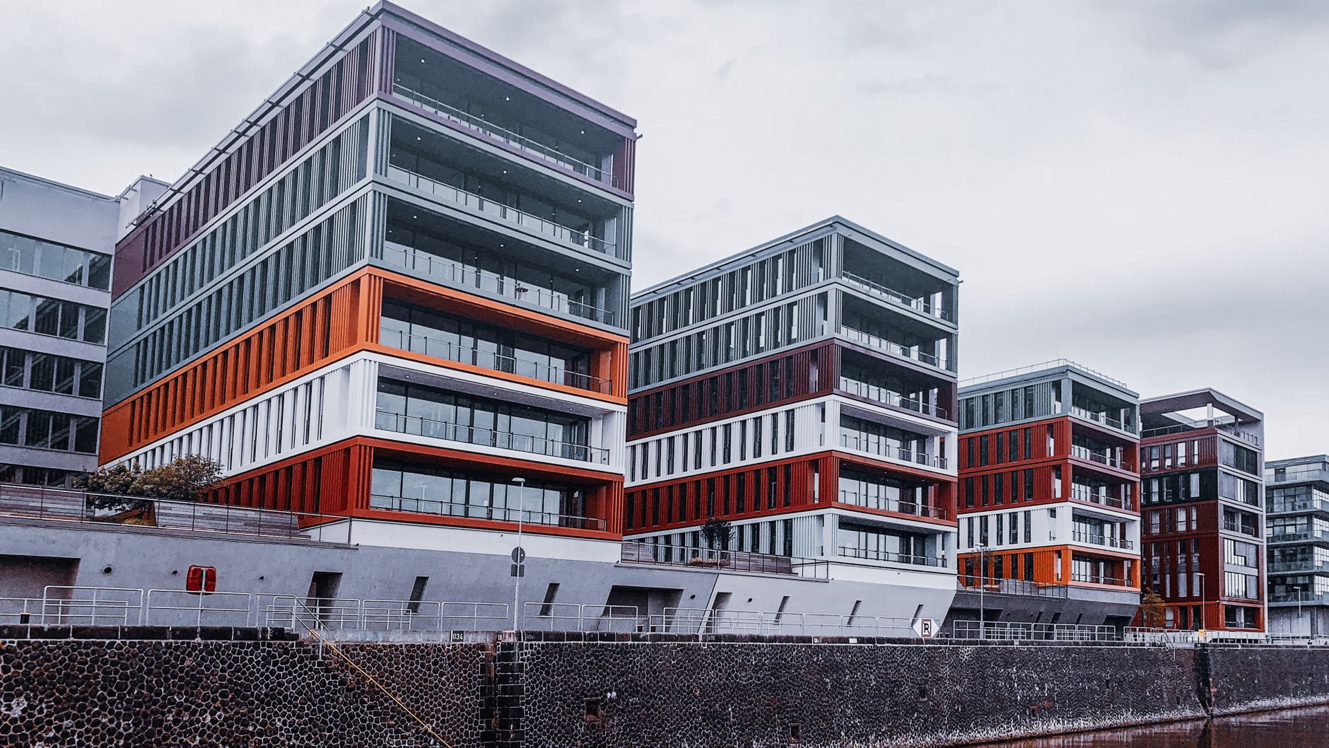 View of a contemporary residential complex
